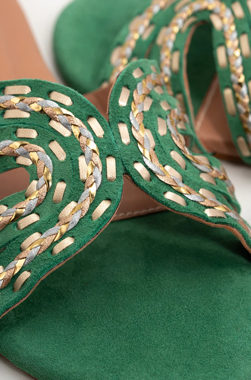 Whipstitch Zee - Green | Miaasa | Footwear