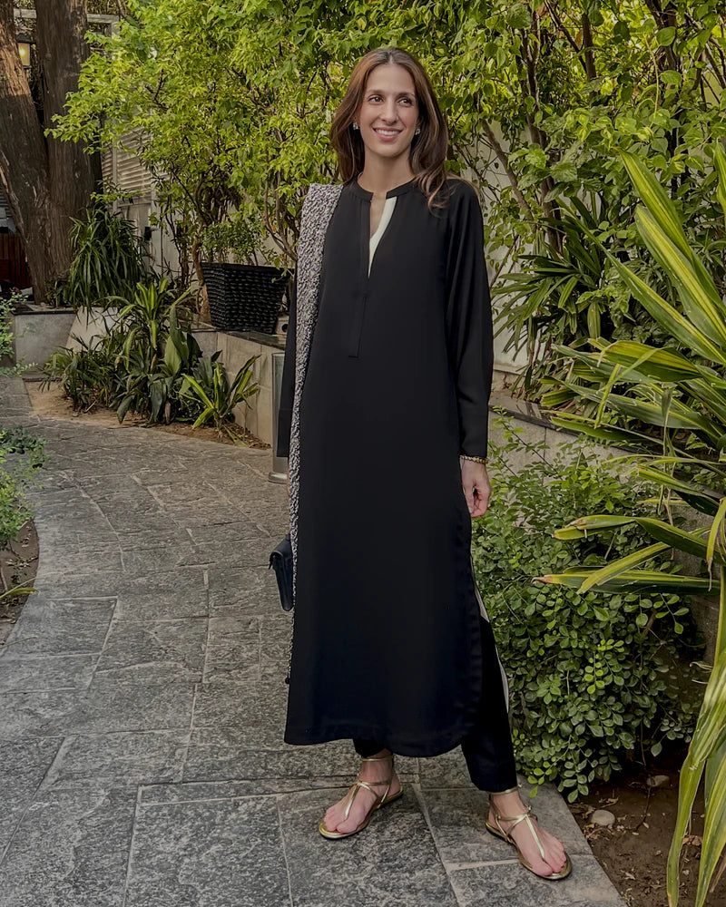 Black Twill Two-Tone Set | LIRA