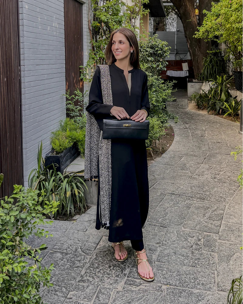 Black Twill Two-Tone Set | LIRA