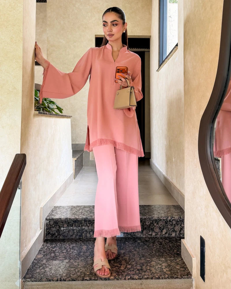 Dusty Rose Fringe Set | New Arrivals | LIRA