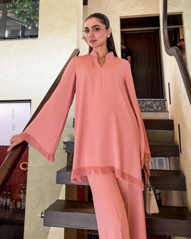 Dusty Rose Fringe Set | New Arrivals | LIRA