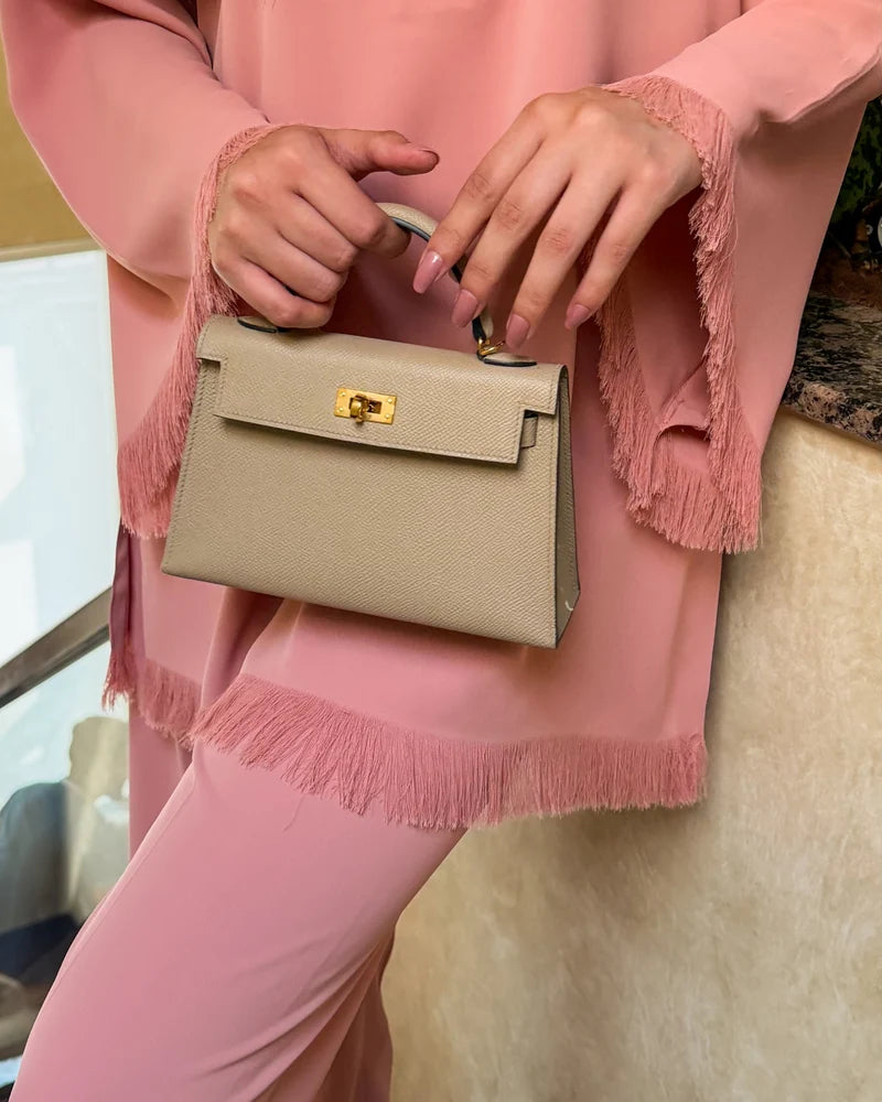 Dusty Rose Fringe Set | New Arrivals | LIRA