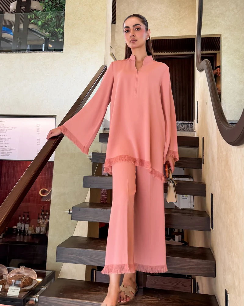 Dusty Rose Fringe Set | New Arrivals | LIRA