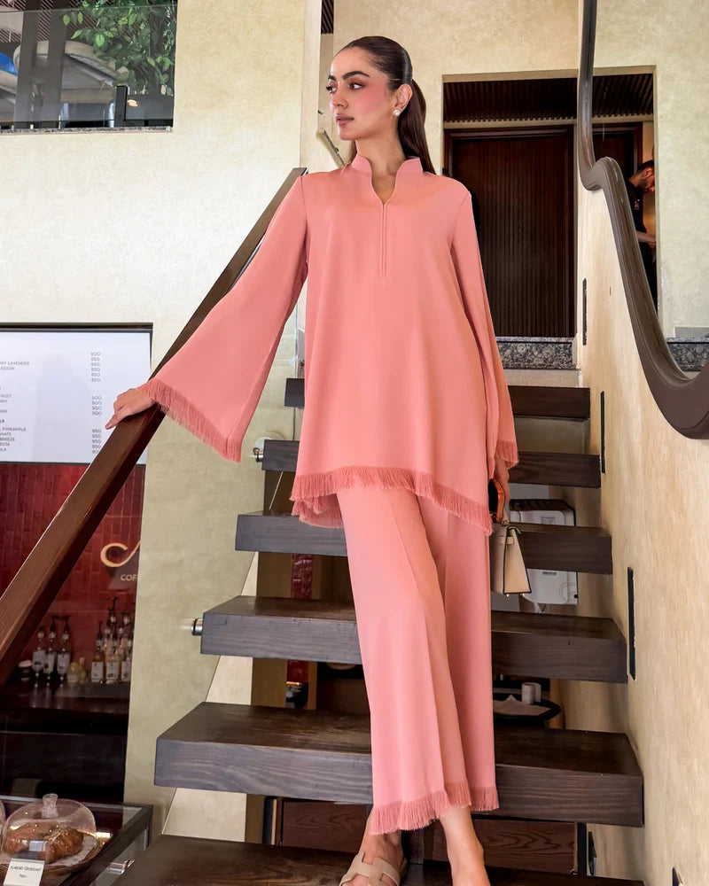 Dusty Rose Fringe Set | New Arrivals | LIRA