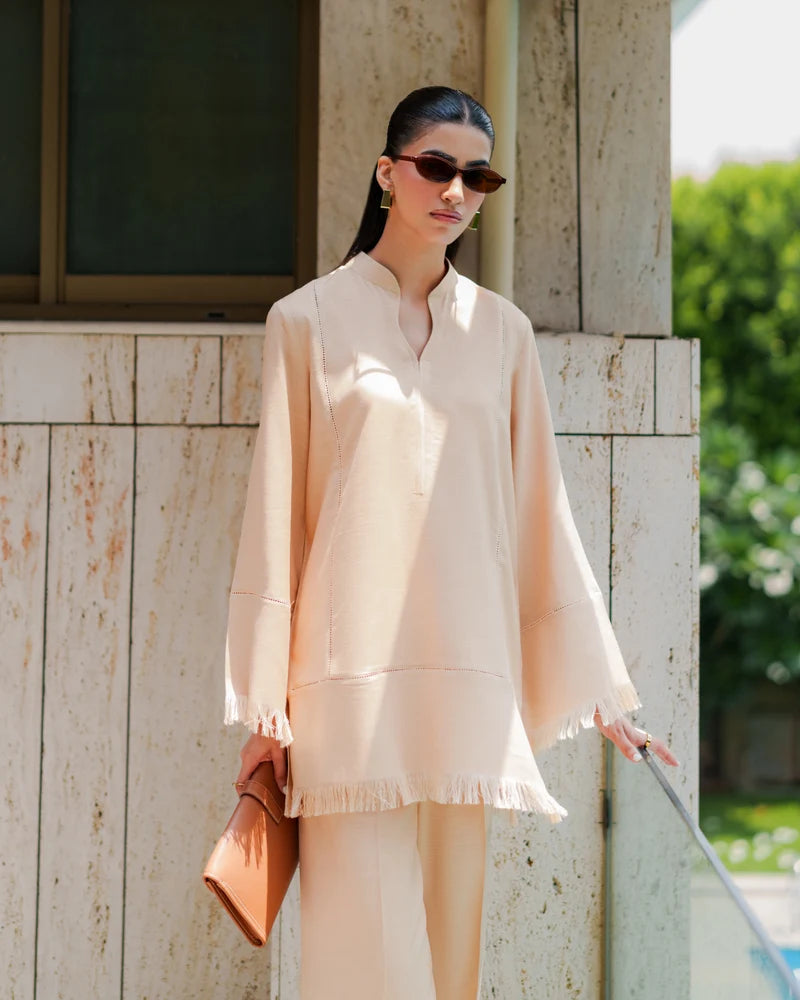 Beige Fringe Studio Set | New Arrivals | LIRA