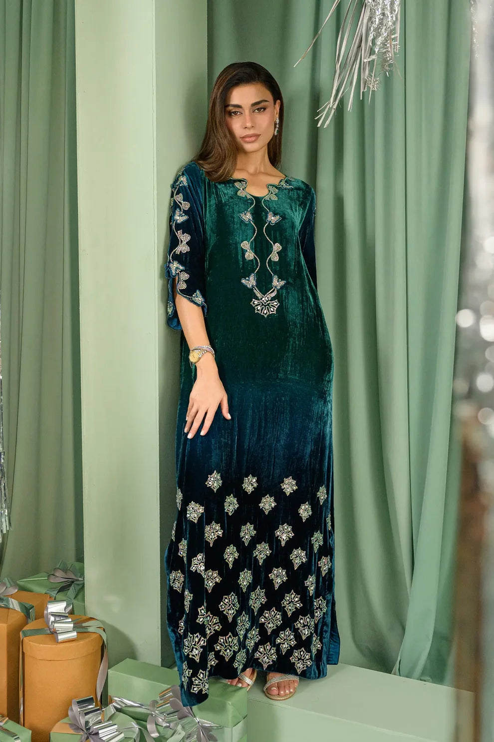 Teal Drizzle | Lustre The Velvet Glow | Flairs Studio