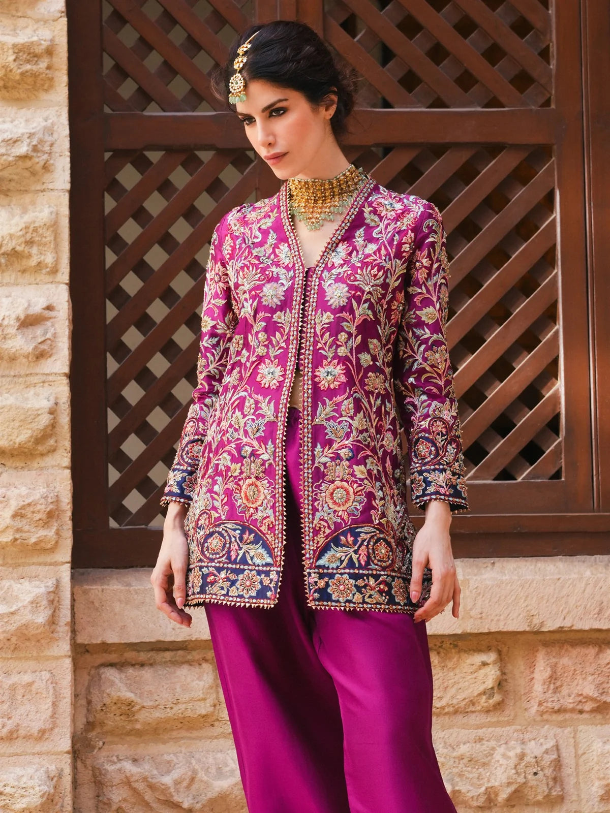 BELTED JACKET & PANTS | DEMI COUTURE | MISHA LAKHANI