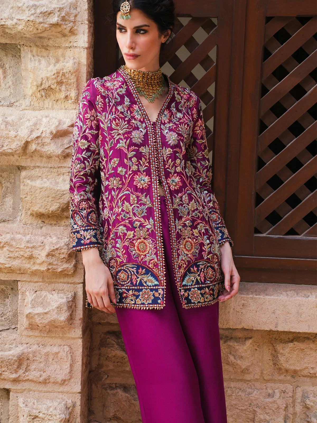 BELTED JACKET & PANTS | DEMI COUTURE | MISHA LAKHANI