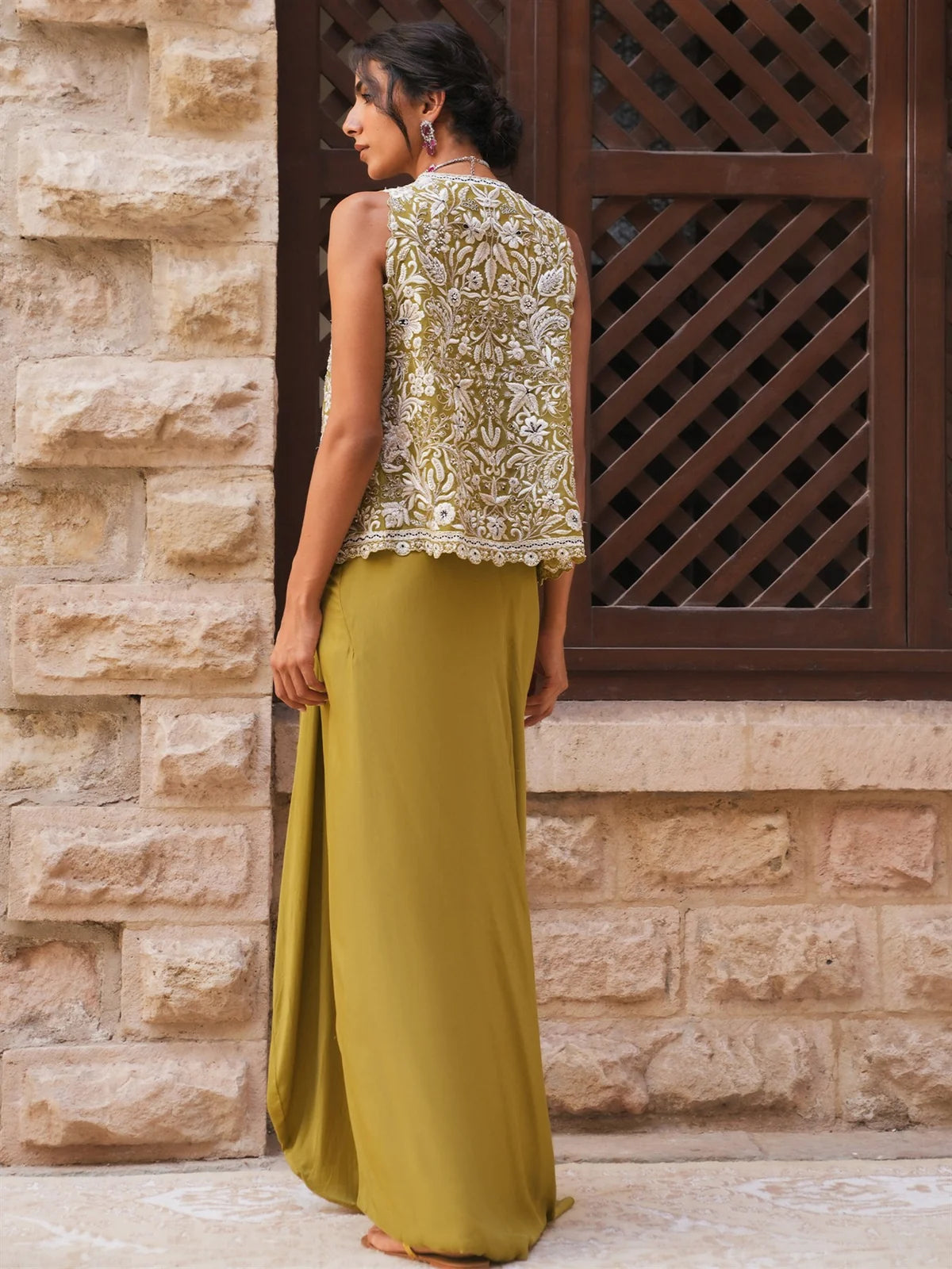 KOTI, BLOUSE & NIKHAR SKIRT | DEMI COUTURE | MISHA LAKHANI