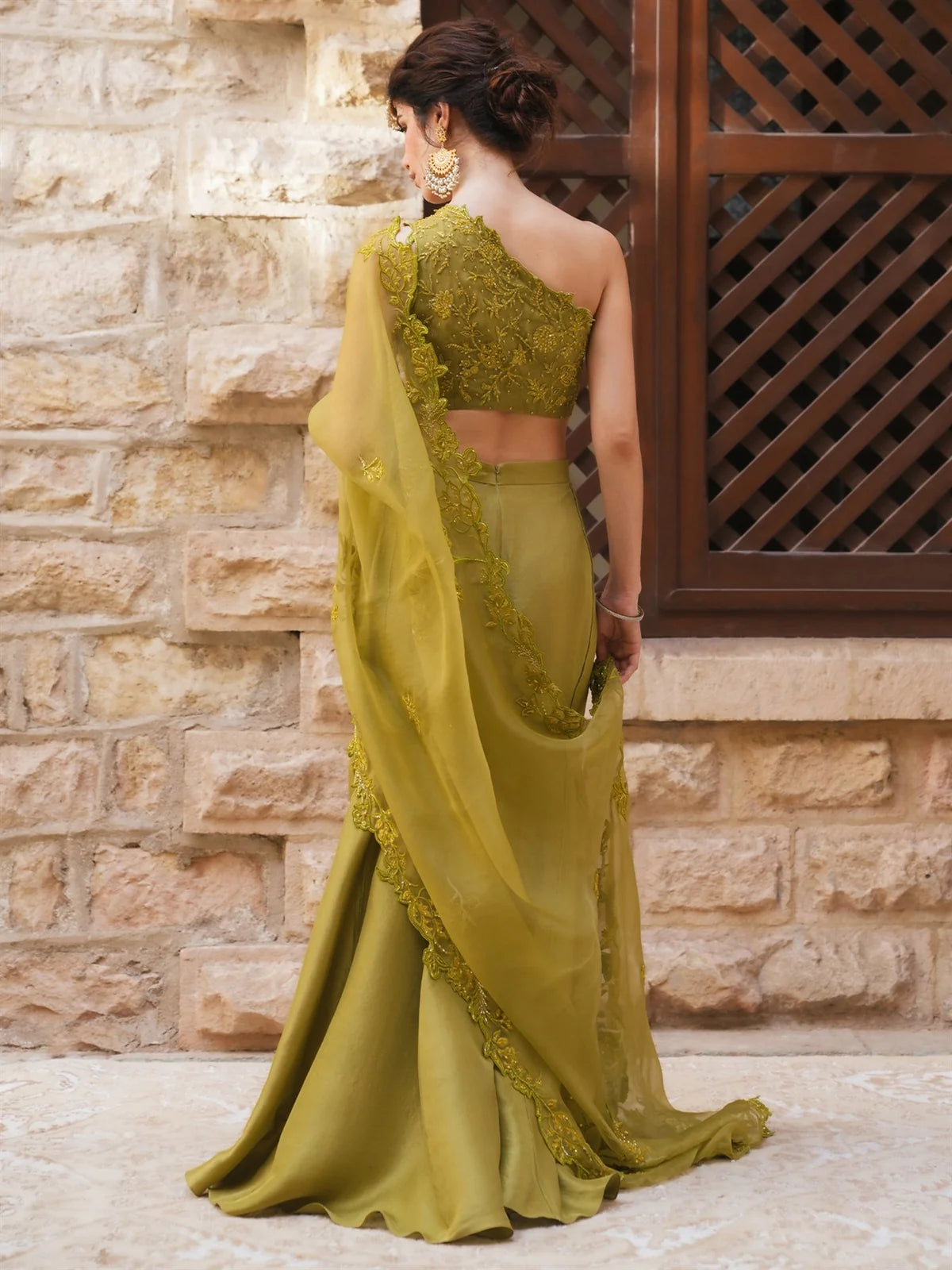 OFF SHOULDER BLOUSE, LOLITA SKIRT & DUPATTA | DEMI COUTURE | MISHA LAKHANI
