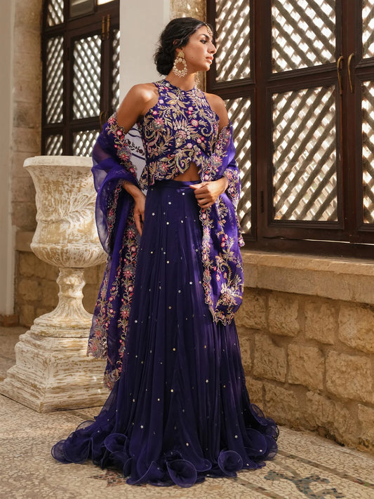 KOTI, LEHENGA & DUPATTA | DEMI COUTURE | MISHA LAKHANI