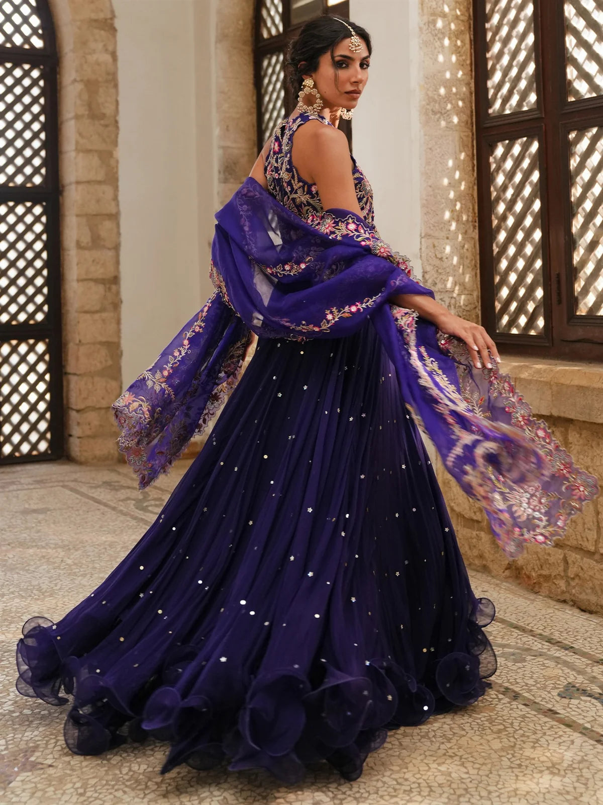 KOTI, LEHENGA & DUPATTA | DEMI COUTURE | MISHA LAKHANI
