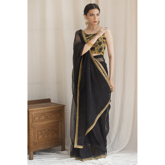 BLACK SAREE | DYOT