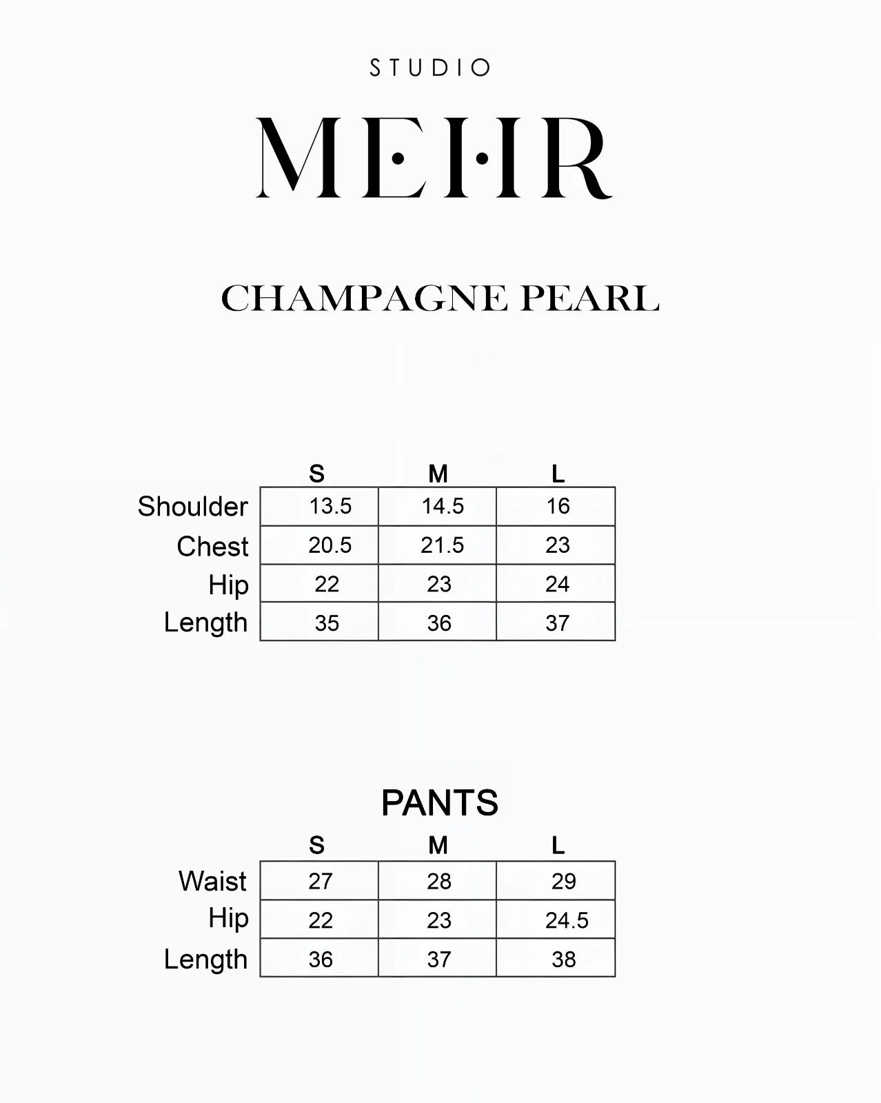 CHAMPAGNE PEARL | Studio Mehr