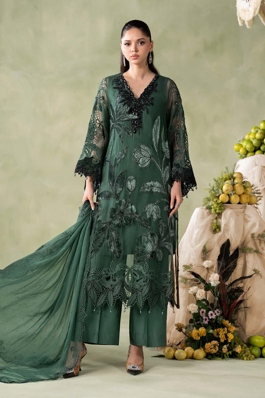 MCS-26-207-Pine Green | Stitched Chiffon Collection ‘26 | MARIA.B