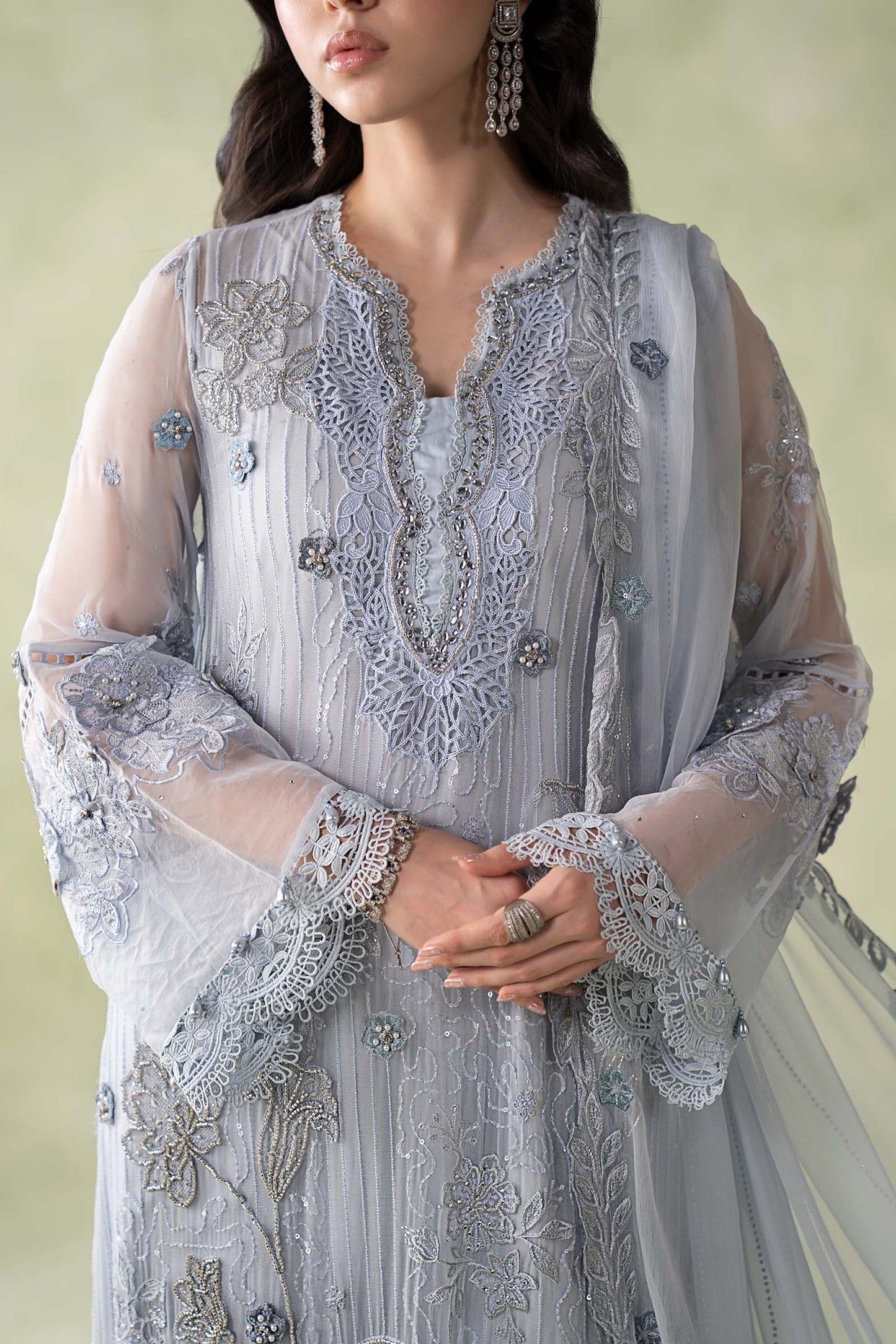 MCS-26-206-Muted Blue | Stitched Chiffon Collection ‘26 | MARIA.B