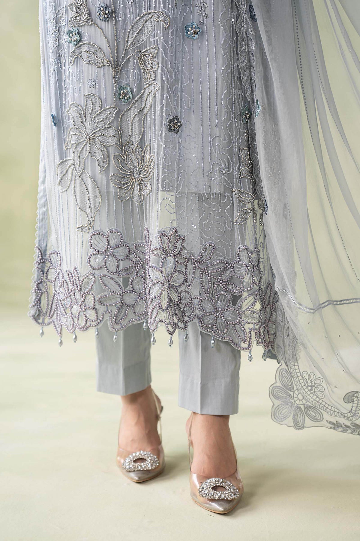 MCS-26-206-Muted Blue | Stitched Chiffon Collection ‘26 | MARIA.B