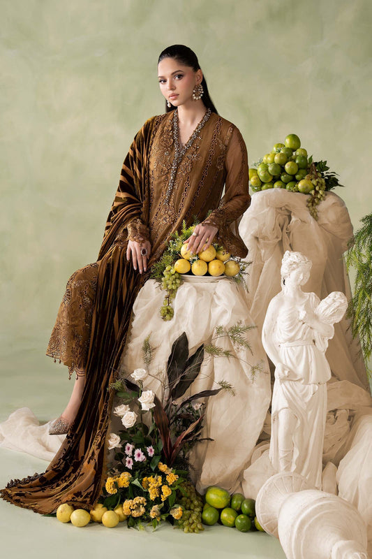 MCS-26-205-Mustard | Stitched Chiffon Collection ‘26 | MARIA.B