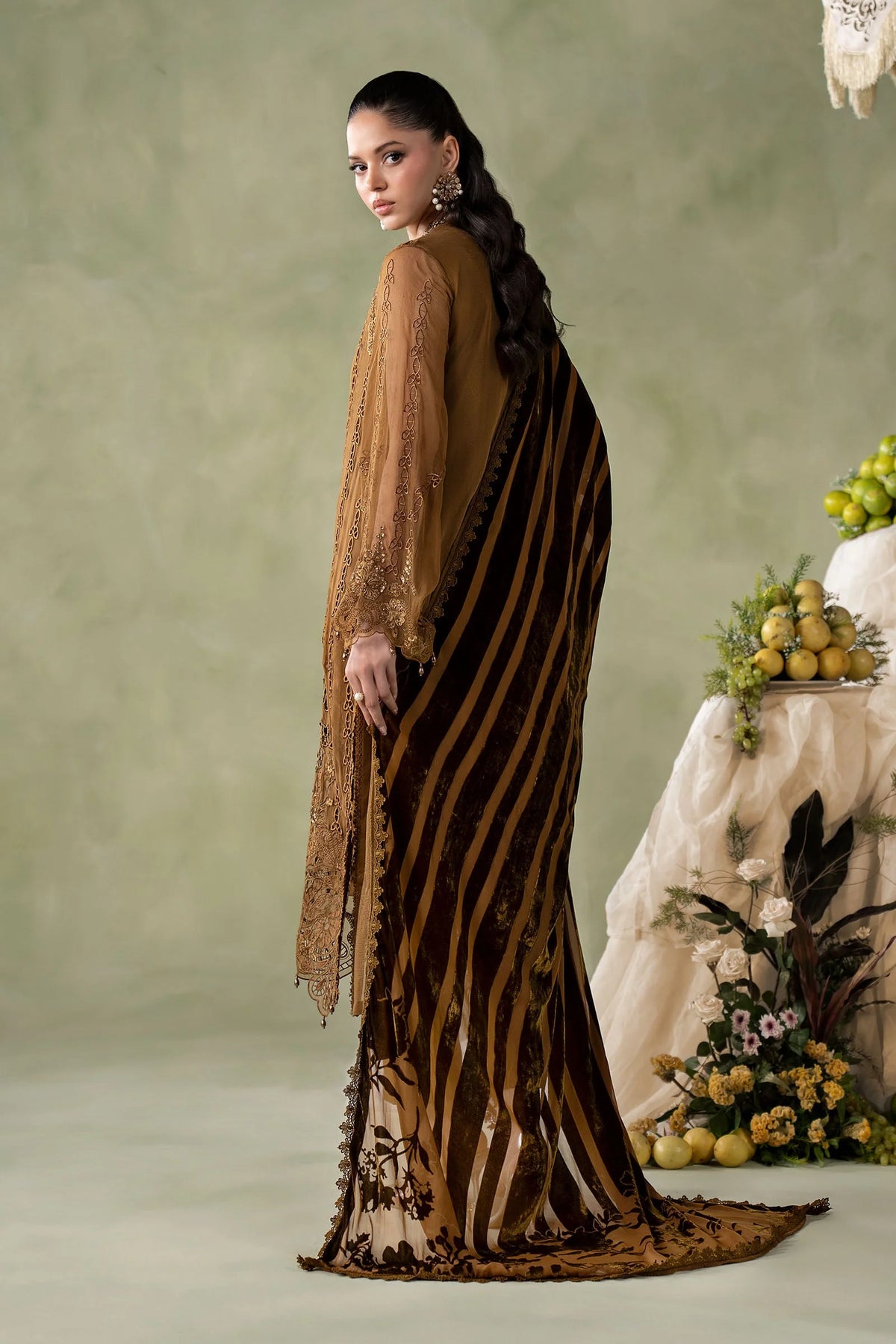MCS-26-205-Mustard | Stitched Chiffon Collection ‘26 | MARIA.B