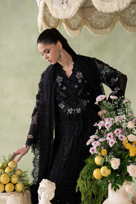 MCS-26-204-Black | Stitched Chiffon Collection ‘26 | MARIA.B