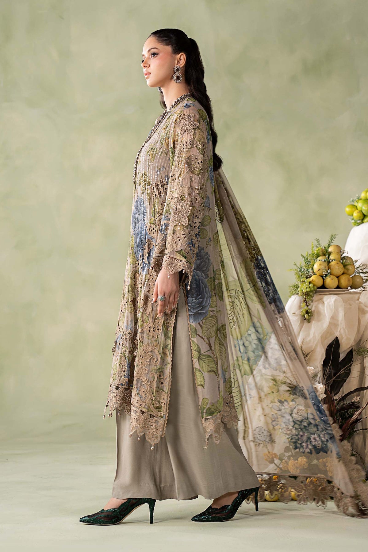 MCS-26-203-Warm Beige | Stitched Chiffon Collection ‘26 | MARIA.B