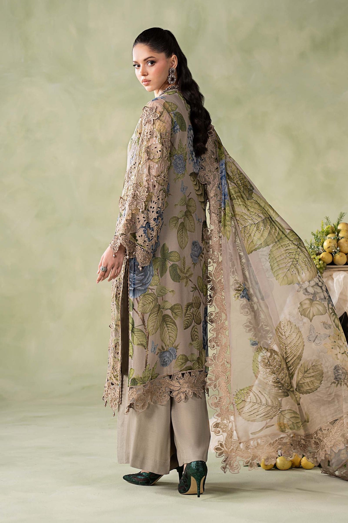 MCS-26-203-Warm Beige | Stitched Chiffon Collection ‘26 | MARIA.B