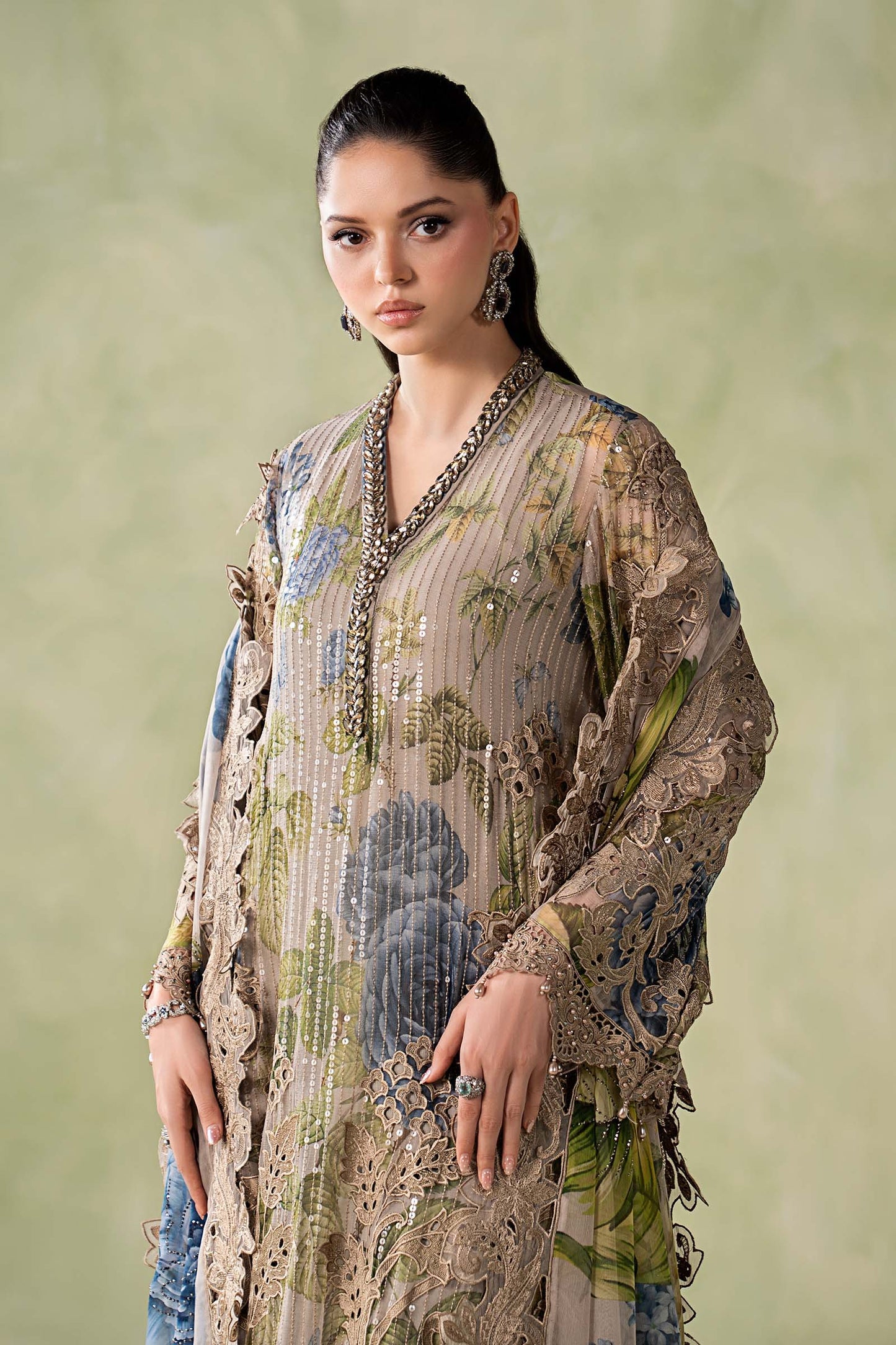 MCS-26-203-Warm Beige | Stitched Chiffon Collection ‘26 | MARIA.B
