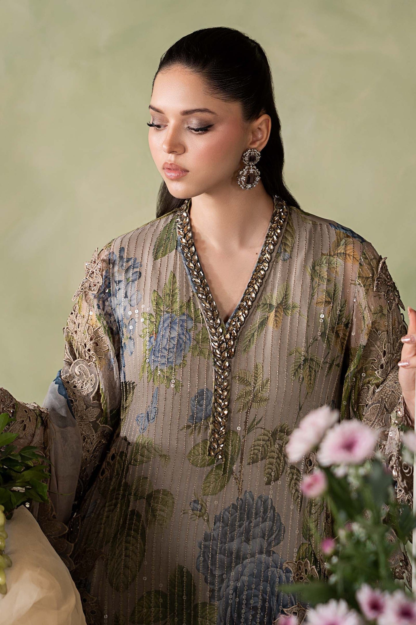 MCS-26-203-Warm Beige | Stitched Chiffon Collection ‘26 | MARIA.B