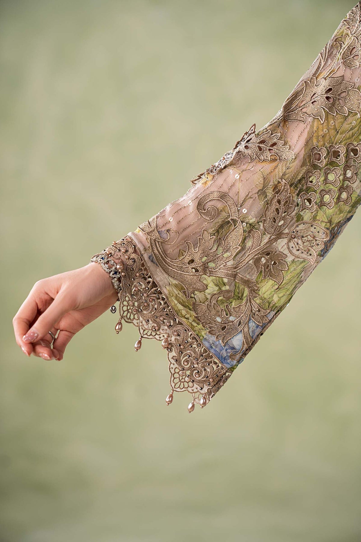MCS-26-203-Warm Beige | Stitched Chiffon Collection ‘26 | MARIA.B