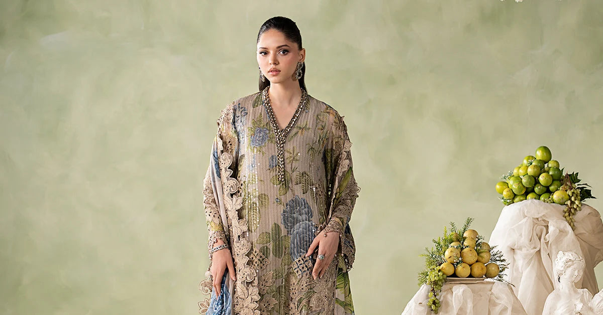 MCS-26-203-Warm Beige | Stitched Chiffon Collection ‘26 | MARIA.B