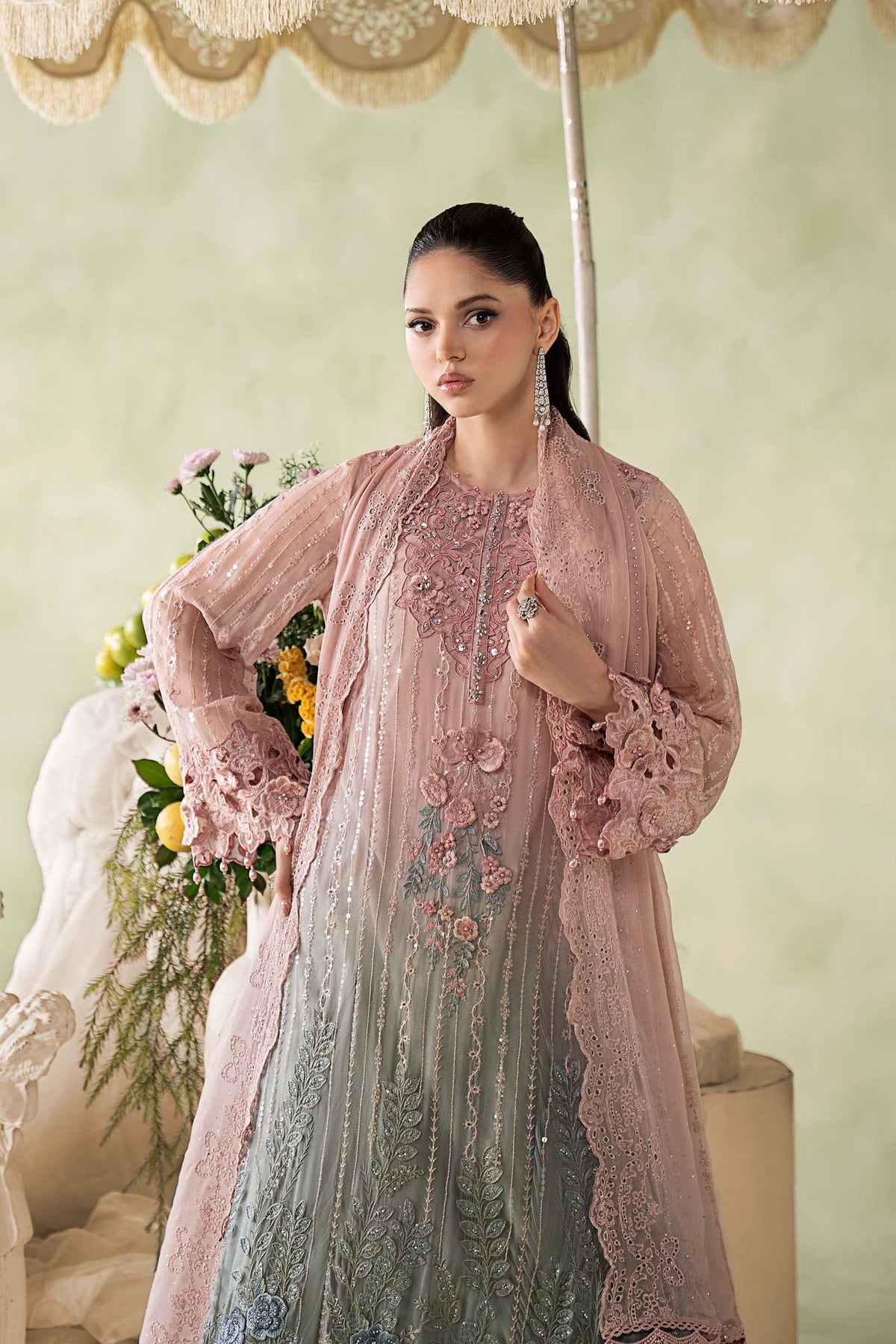 MCS-26-202-Ombre Blossom | Stitched Chiffon Collection ‘26 | MARIA.B