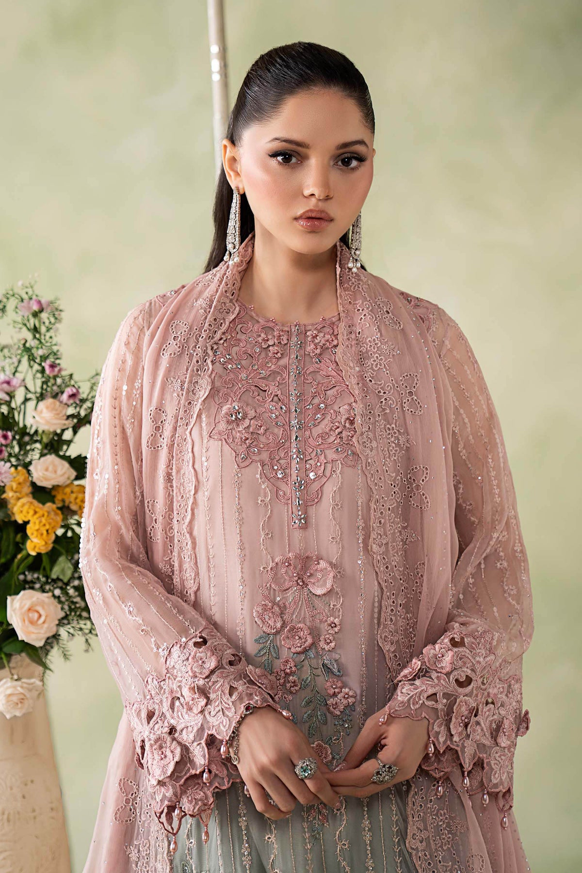MCS-26-202-Ombre Blossom | Stitched Chiffon Collection ‘26 | MARIA.B