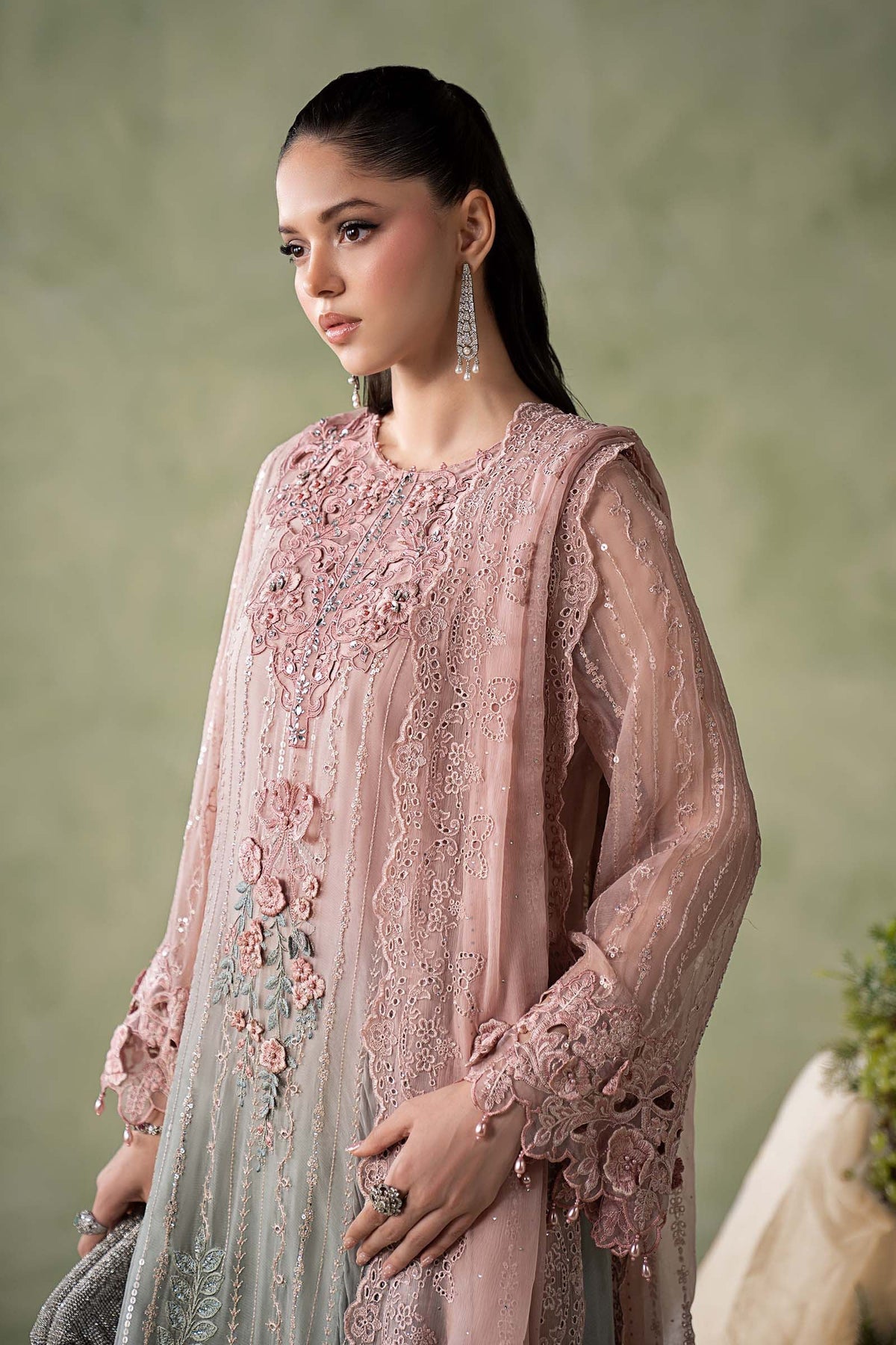 MCS-26-202-Ombre Blossom | Stitched Chiffon Collection ‘26 | MARIA.B