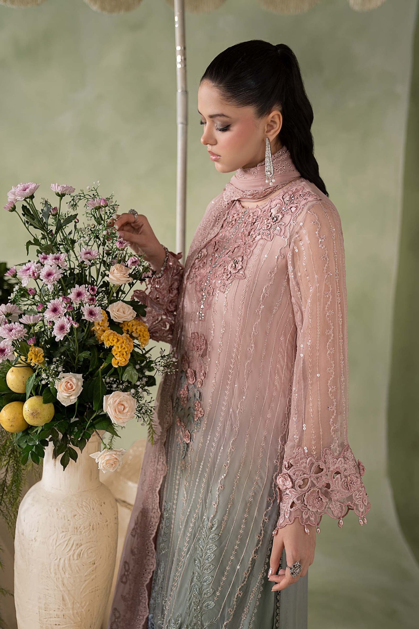 MCS-26-202-Ombre Blossom | Stitched Chiffon Collection ‘26 | MARIA.B
