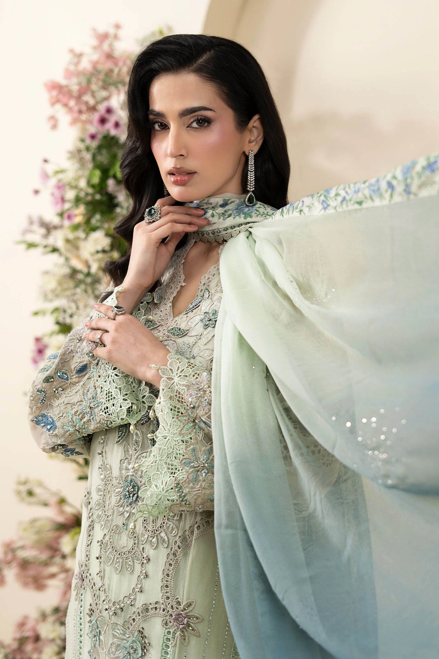 MCS-26-105-Pistachio Green | Stitched Chiffon Collection ‘26 | MARIA.B
