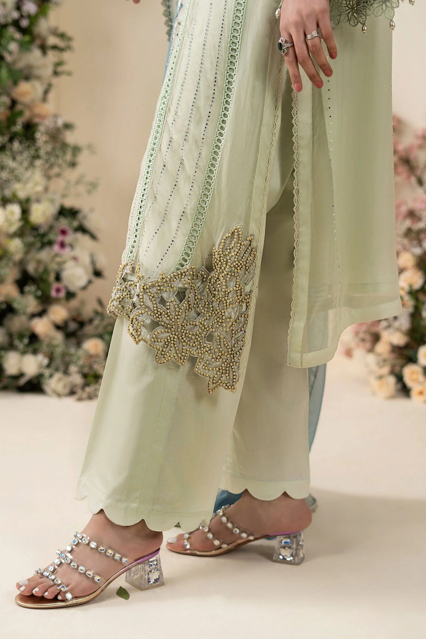 MCS-26-105-Pistachio Green | Stitched Chiffon Collection ‘26 | MARIA.B