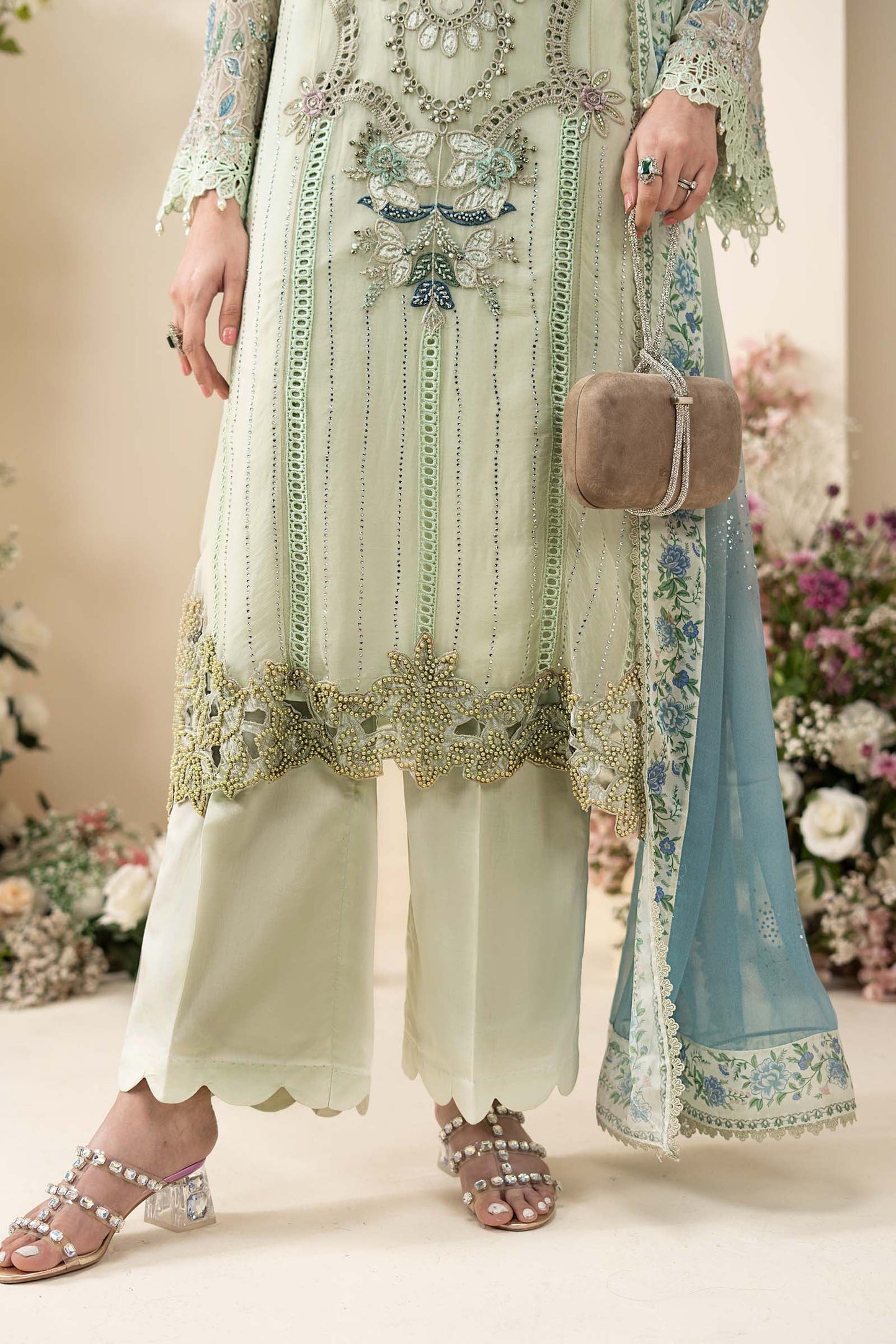MCS-26-105-Pistachio Green | Stitched Chiffon Collection ‘26 | MARIA.B