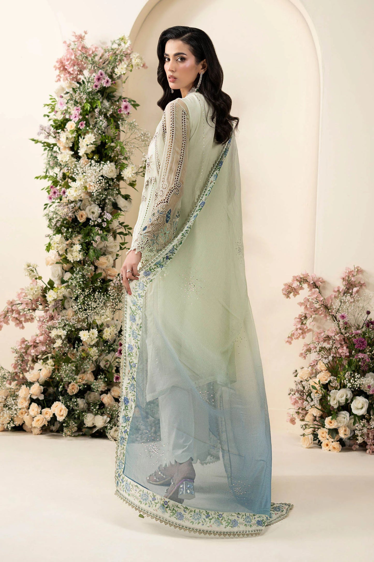 MCS-26-105-Pistachio Green | Stitched Chiffon Collection ‘26 | MARIA.B
