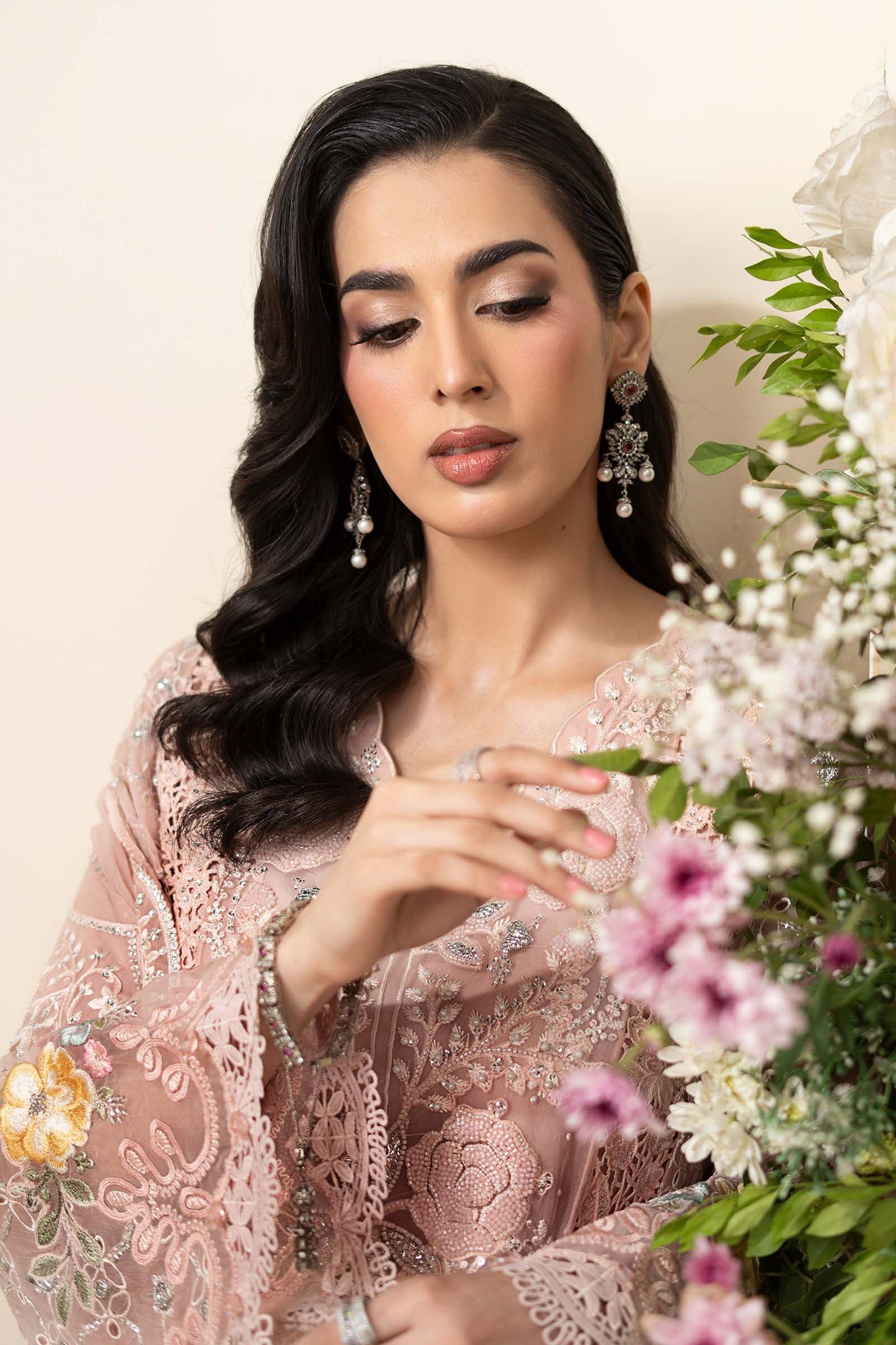 MCS-26-104-Peach Pink | Stitched Chiffon Collection ‘26 | MARIA.B