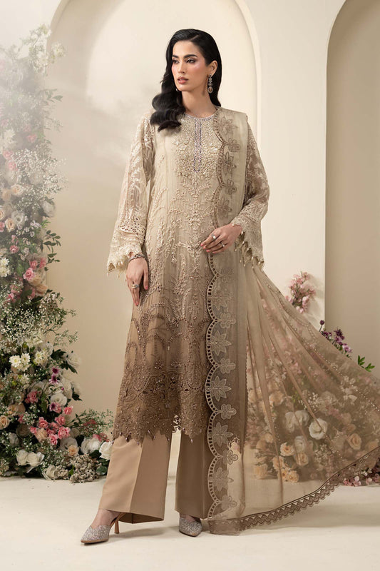 MCS-26-103-Olive Gold | Stitched Chiffon Collection ‘26 | MARIA.B