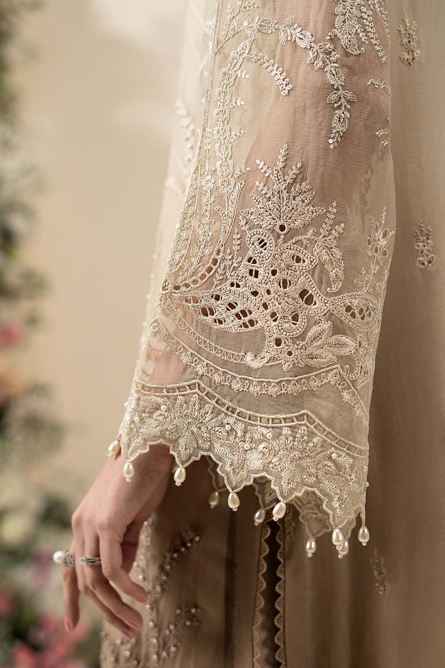 MCS-26-103-Olive Gold | Stitched Chiffon Collection ‘26 | MARIA.B