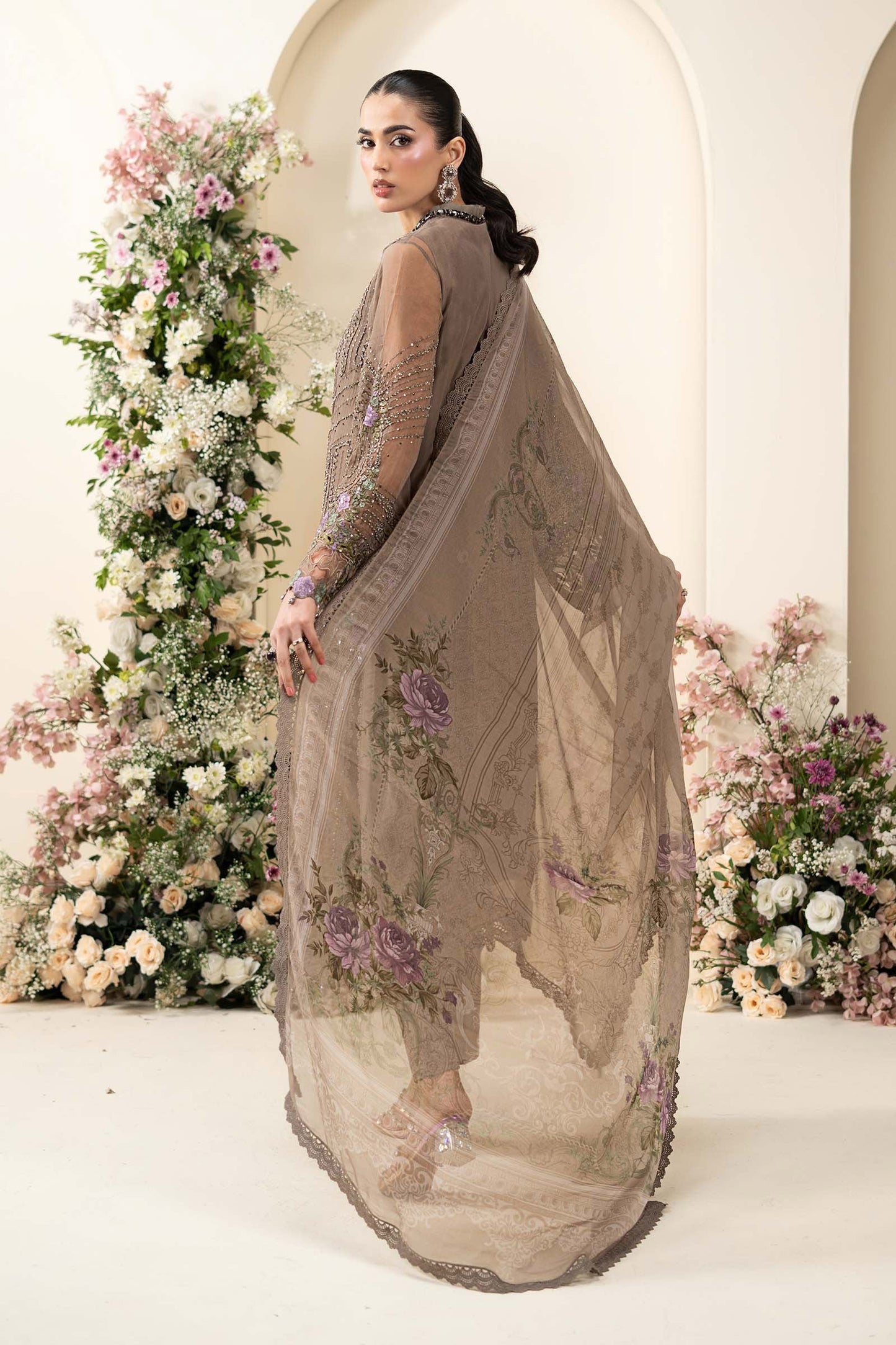MCS-26-102-Muted Mocha Brown | Stitched Chiffon Collection ‘26 | MARIA.B