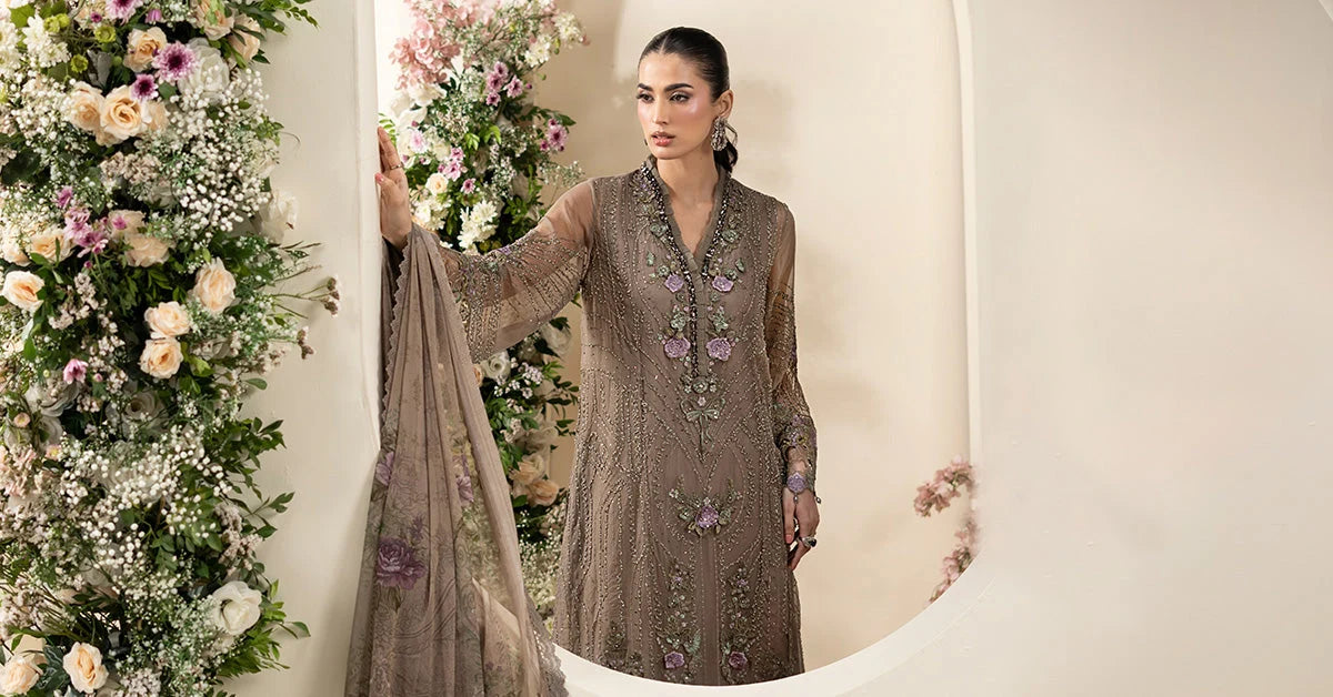 MCS-26-102-Muted Mocha Brown | Stitched Chiffon Collection ‘26 | MARIA.B