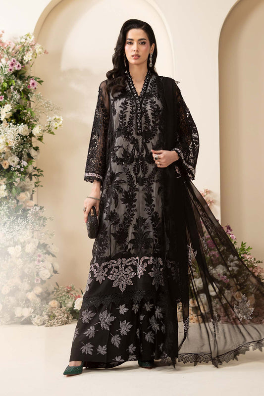 MCS-26-101-Black | Stitched Chiffon Collection ‘26 | MARIA.B