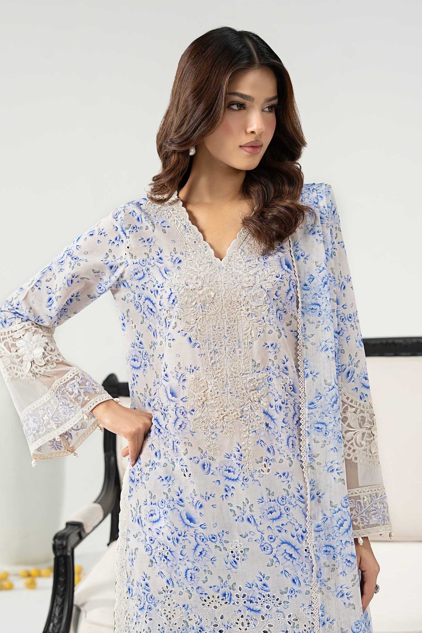 DW-EF25-36R1-Printed Off White | Desi Summer Pie | MARIA.B