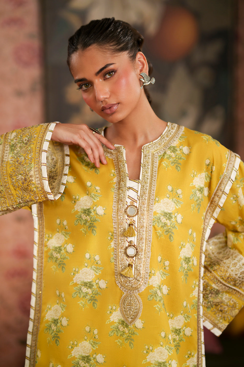 YELLOW | E4494/103/104 | Women Rozana 22 June 26 | Ethnc
