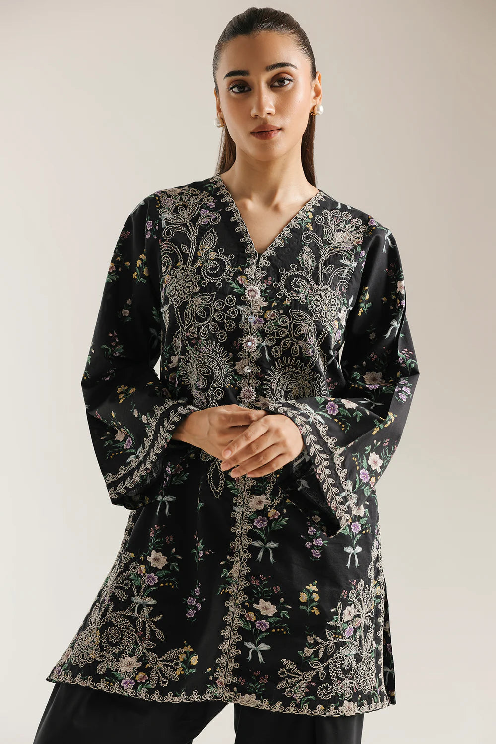 BLACK | E4497/103/901 | Women Rozana 22 June 26 | Ethnc