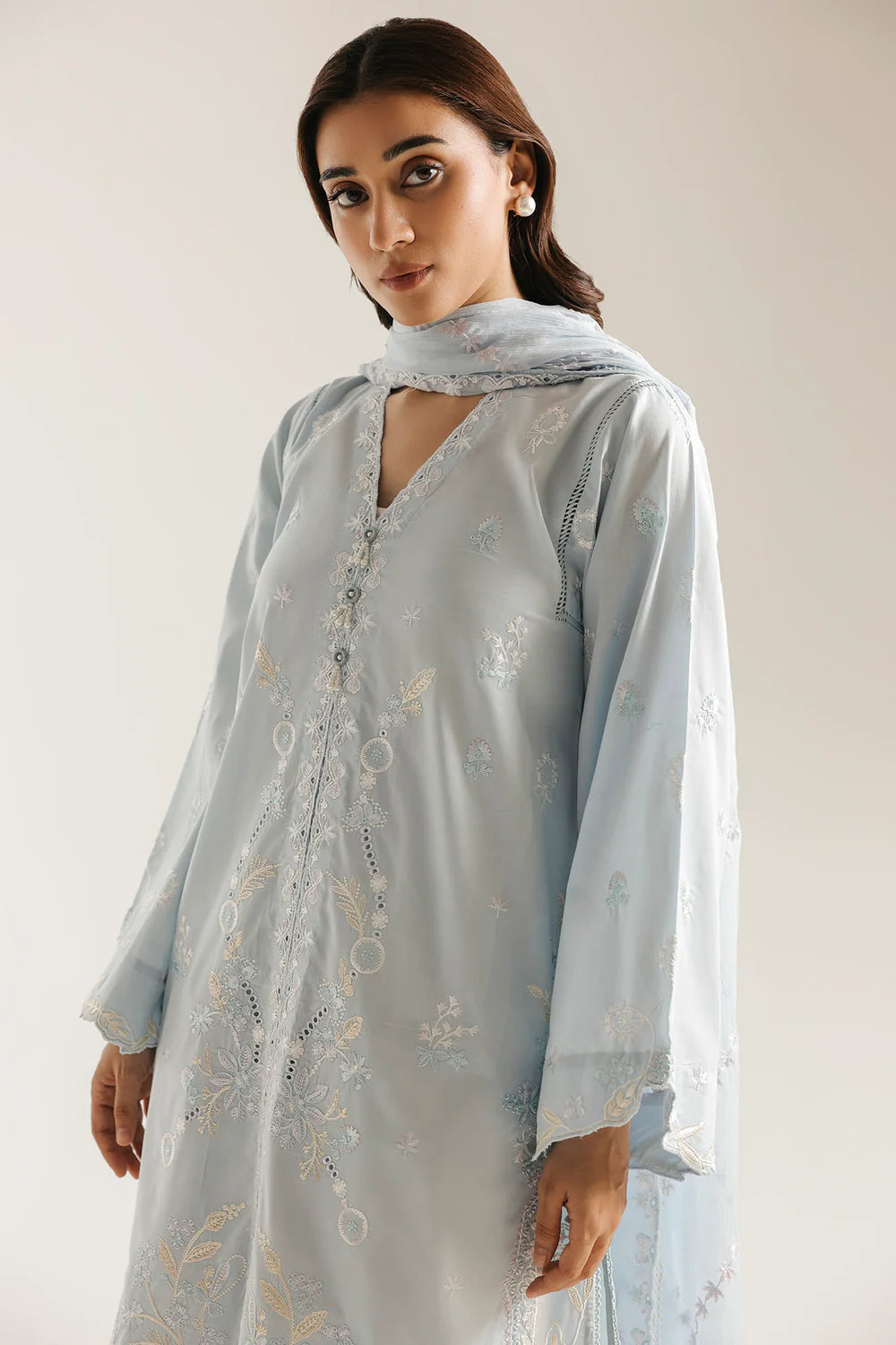 BABY BLUE | E4541/103/633 | Women Rozana 22 June 26 | Ethnc