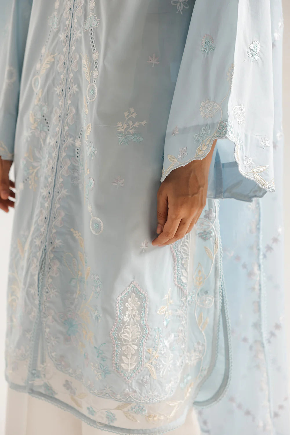 BABY BLUE | E4541/103/633 | Women Rozana 22 June 26 | Ethnc