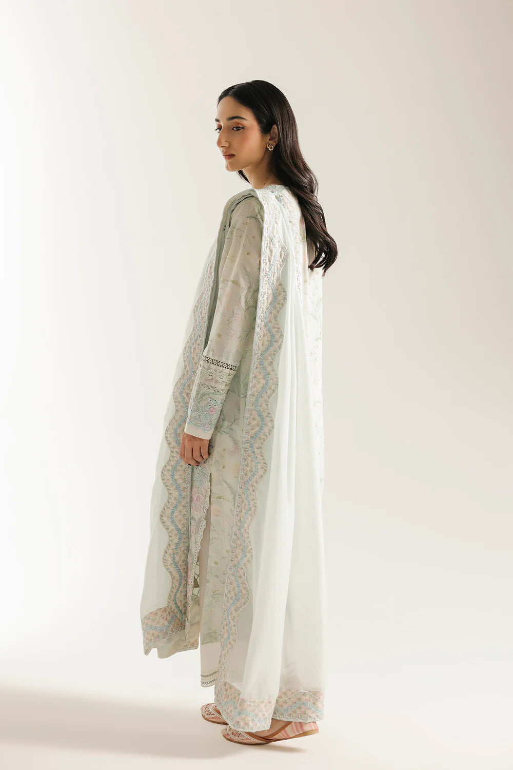 PASTEL GREEN | E4418/103/722 | Women Rozana 22 June 26 | Ethnc